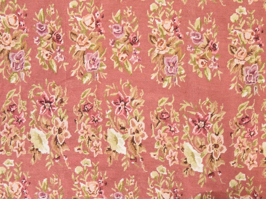7'5" x 9'4" New Hand Stitched Pink Wool Rectangle Oriental Rug - MOA10278601