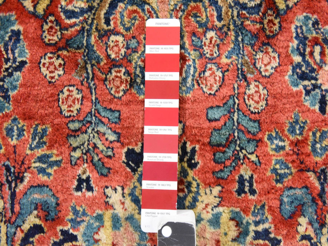 8'1" x 12'0" Vintage Hand Knotted Red Wool Rectangle Oriental Rug - MOA10278605