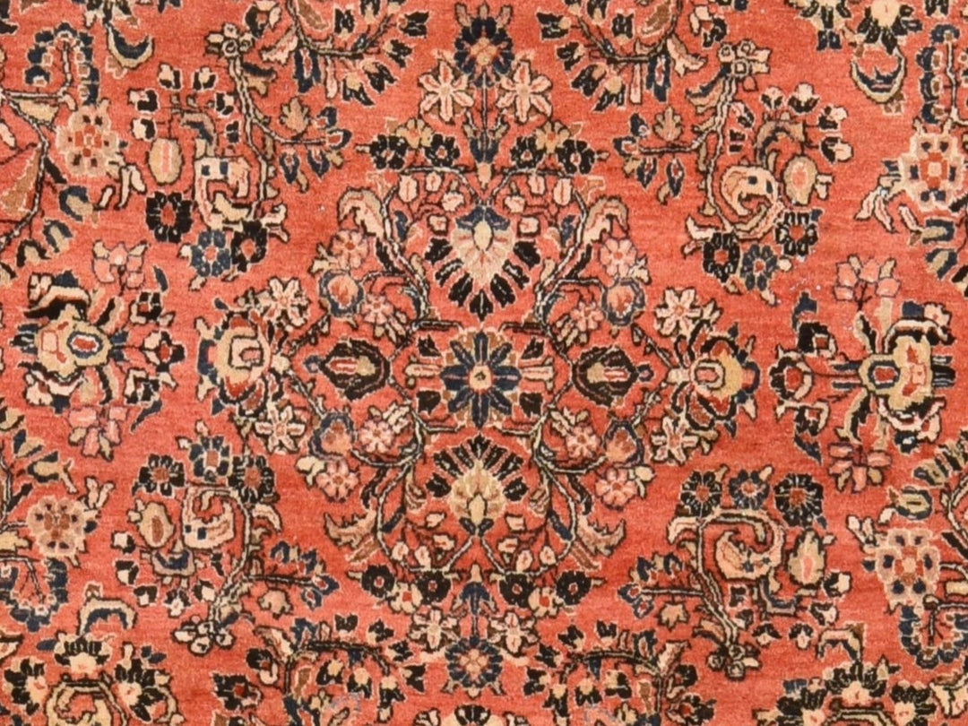 10'3" x 13'5" Vintage Hand Knotted Pink Wool Rectangle Oriental Rug - MOA10278606