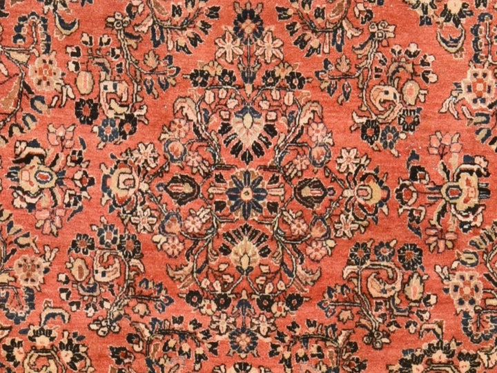 10'3" x 13'5" Vintage Hand Knotted Pink Wool Rectangle Oriental Rug - MOA10278606