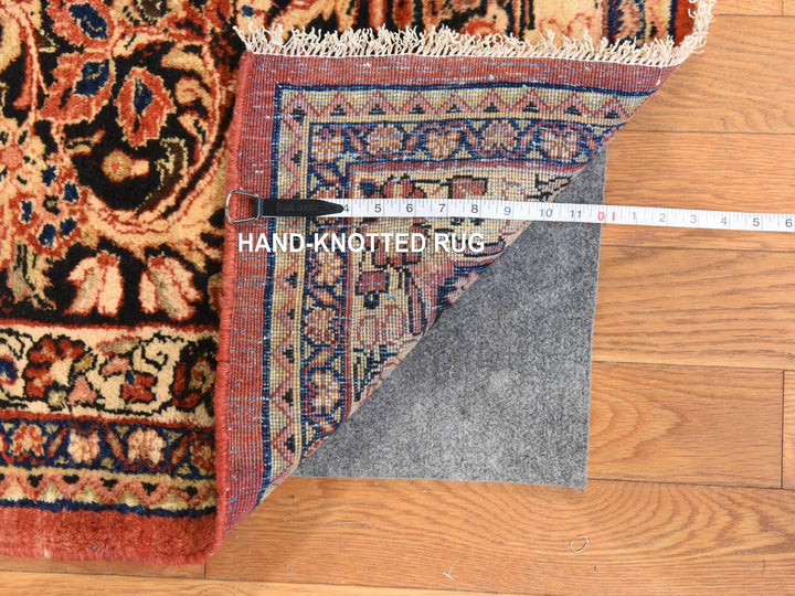 10'3" x 13'5" Vintage Hand Knotted Pink Wool Rectangle Oriental Rug - MOA10278606