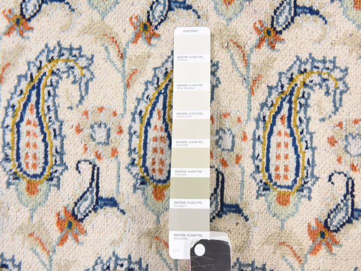 9'10" x 12'5" Vintage Hand Knotted Ivory Wool Rectangle Oriental Rug - MOA10278607