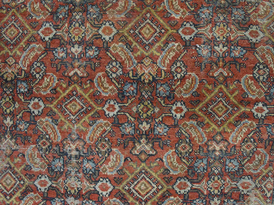 8'2" x 10'6" Vintage Hand Knotted Red Wool Rectangle Oriental Rug - MOA10278608