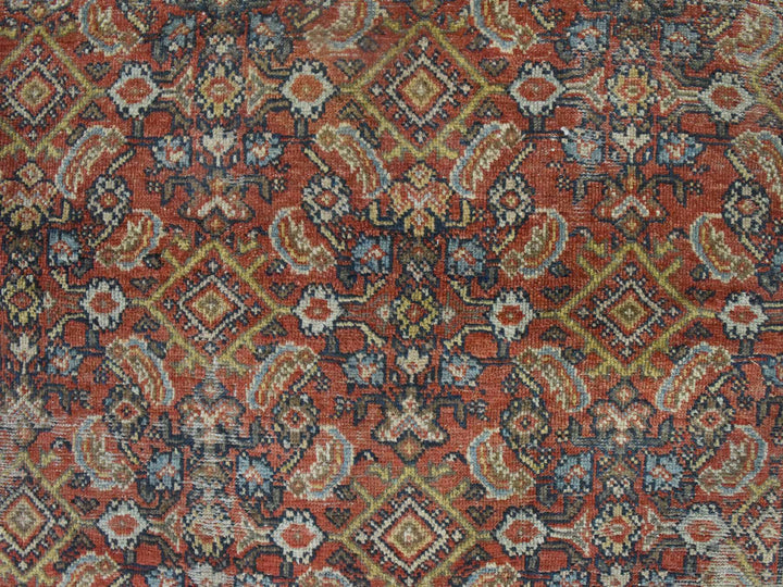 8'2" x 10'6" Vintage Hand Knotted Red Wool Rectangle Oriental Rug - MOA10278608