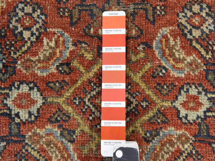 8'2" x 10'6" Vintage Hand Knotted Red Wool Rectangle Oriental Rug - MOA10278608