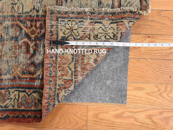 8'2" x 10'6" Vintage Hand Knotted Red Wool Rectangle Oriental Rug - MOA10278608