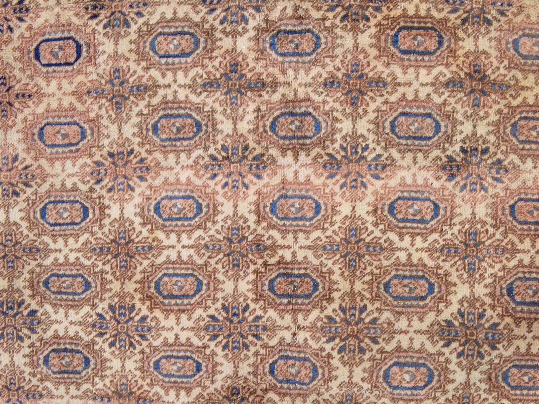 6'2" x 9'3" Vintage Hand Knotted Beige Wool Rectangle Oriental Rug - MOA10278609