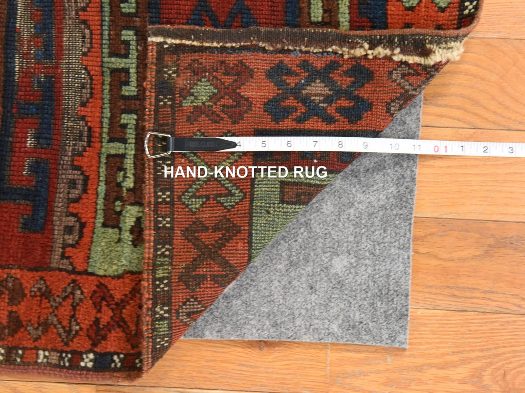 3'0" x 8'3" Vintage Hand Knotted Orange Wool Runner Oriental Rug - MOA10278612