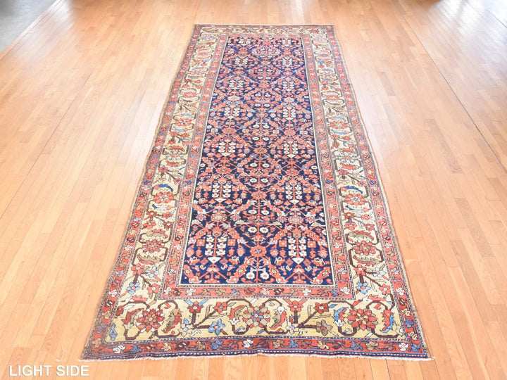 6'0" x 13'9" Vintage Hand Knotted Blue Wool Rectangle Oriental Rug - MOA10278613