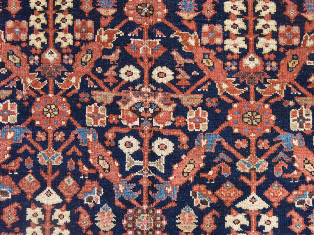 6'0" x 13'9" Vintage Hand Knotted Blue Wool Rectangle Oriental Rug - MOA10278613