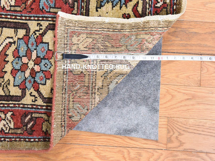 6'0" x 13'9" Vintage Hand Knotted Blue Wool Rectangle Oriental Rug - MOA10278613