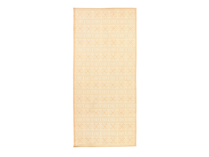 4'9" x 10'9" New Hand Knotted Ivory Wool Runner Oriental Rug - MOA10278621