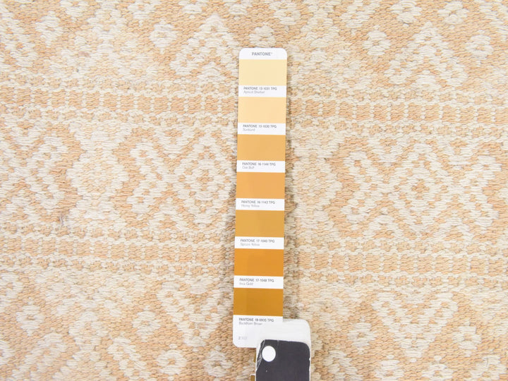 4'9" x 10'9" New Hand Knotted Ivory Wool Runner Oriental Rug - MOA10278621