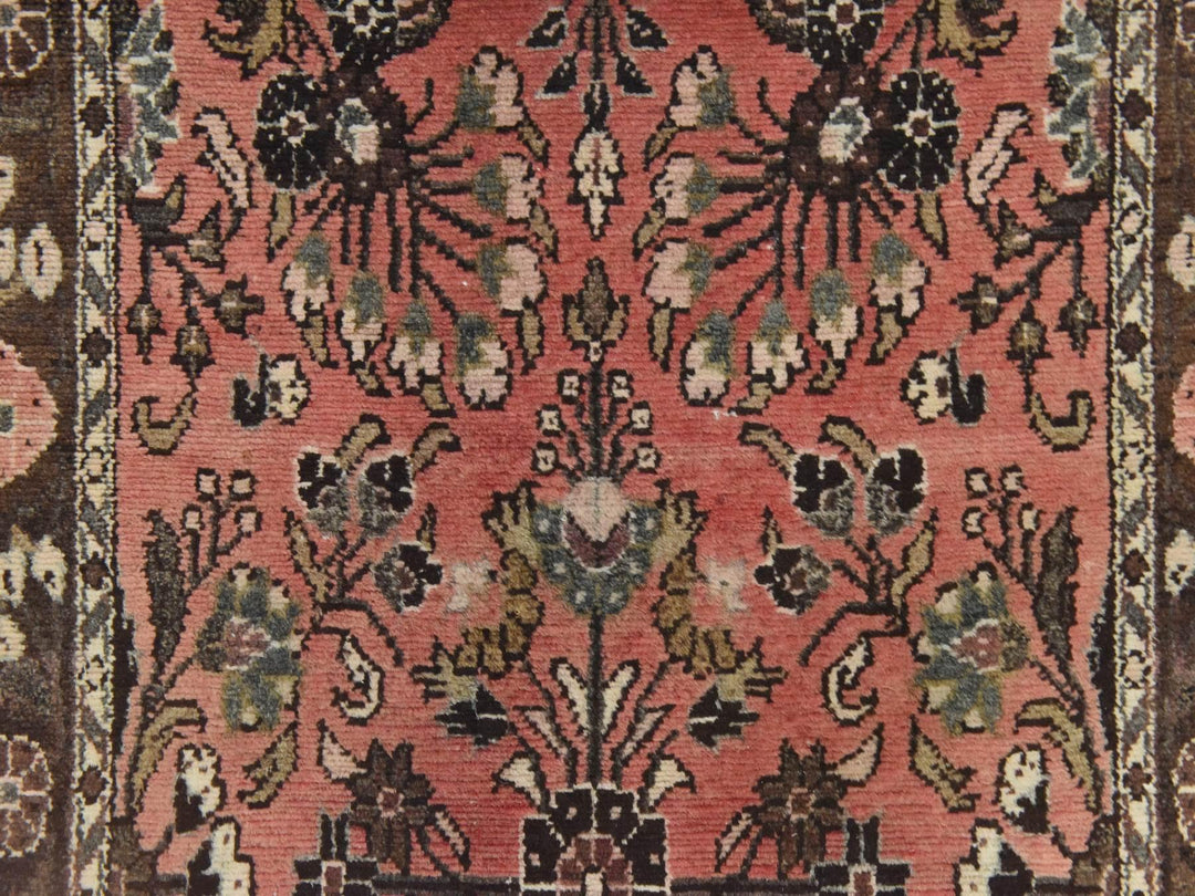 2'9" x 24'2" Vintage Hand Knotted Red Wool Runner Oriental Rug - MOA10278623