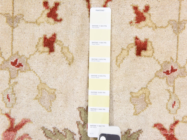 12'1" x 19'1" Vintage Hand Knotted Ivory Wool Rectangle Oriental Rug - MOA10278626