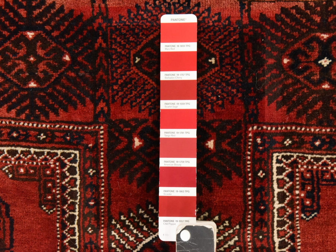 6'3" x 10'3" Vintage Hand Knotted Red Wool Rectangle Oriental Rug - MOA10278628