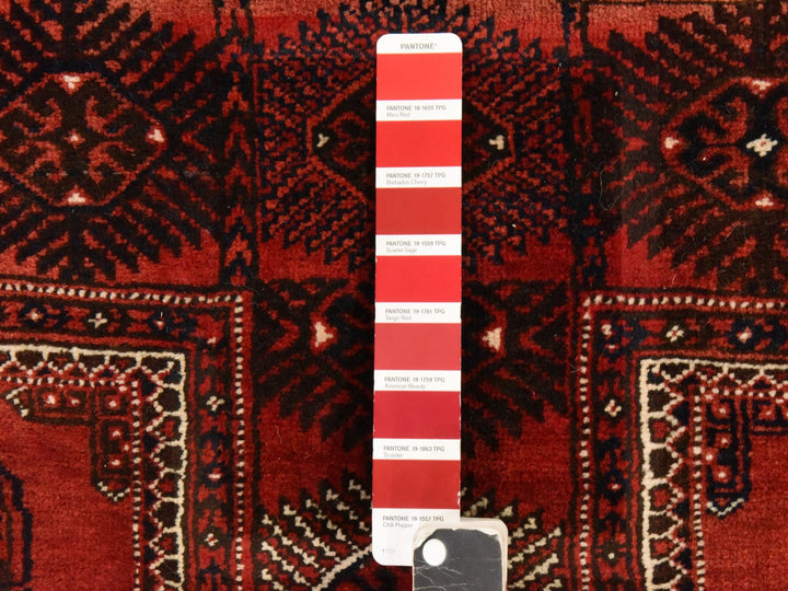 6'3" x 10'3" Vintage Hand Knotted Red Wool Rectangle Oriental Rug - MOA10278628