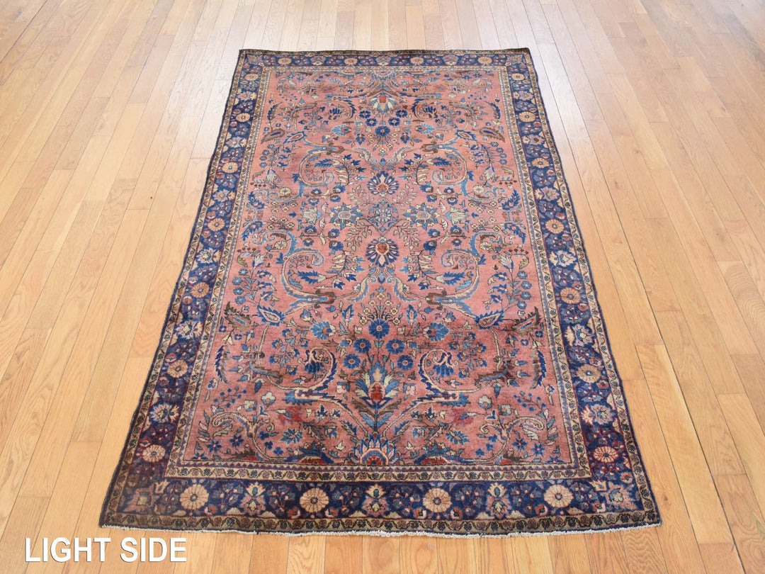 4'3" x 6'4" Vintage Hand Knotted Brown Wool Rectangle Oriental Rug - MOA10278633