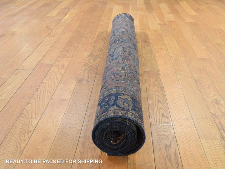 4'3" x 6'4" Vintage Hand Knotted Brown Wool Rectangle Oriental Rug - MOA10278633