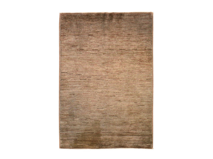 3'2" x 5'1" Vintage Hand Knotted Brown Wool Rectangle Oriental Rug - MOA10278636
