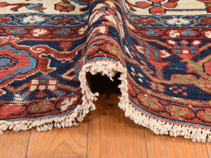 9'3" x 12'3" Vintage Hand Knotted Red Wool Rectangle Oriental Rug - MOA10278638