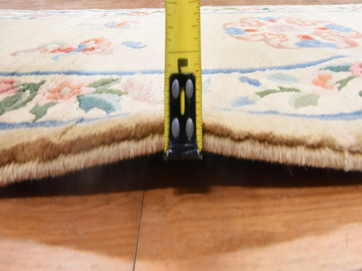 2'3" x 9'5" Vintage Hand Knotted Beige Wool Runner Oriental Rug - MOA10278640