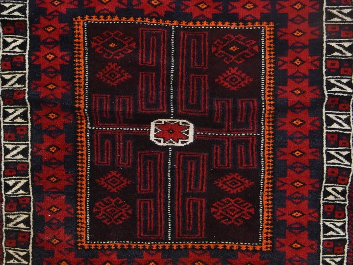 2'6" x 6'1" Vintage Hand Knotted Red Wool Runner Oriental Rug - MOA10278642