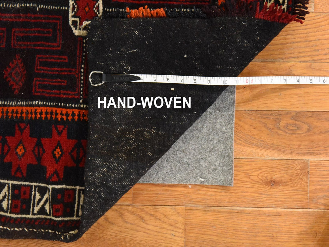 2'6" x 6'1" Vintage Hand Knotted Red Wool Runner Oriental Rug - MOA10278642