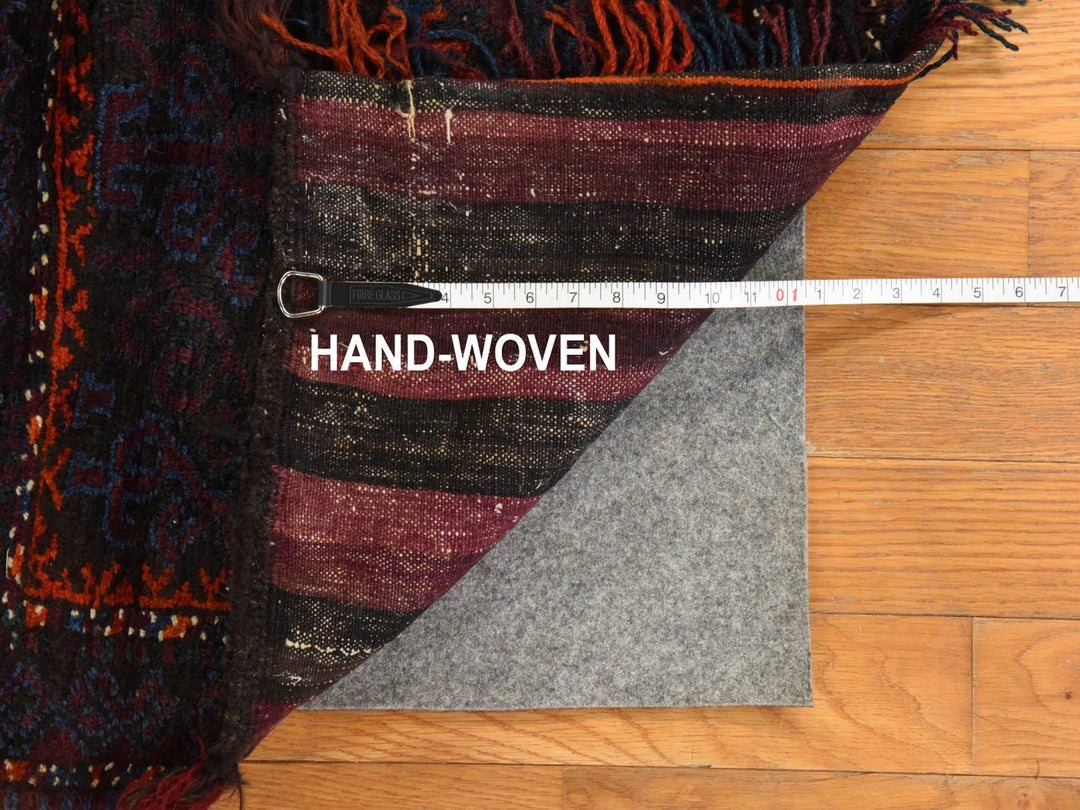 2'3" x 5'4" Vintage Hand Knotted Red Wool Runner Oriental Rug - MOA10278643