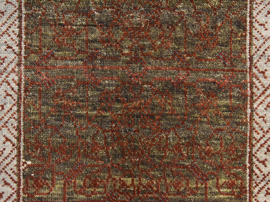 2'0" x 3'2" New Hand Knotted Brown Wool Rectangle Oriental Rug - MOA10278645