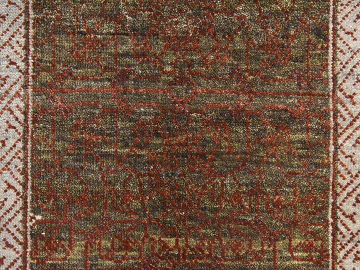 2'0" x 3'2" New Hand Knotted Brown Wool Rectangle Oriental Rug - MOA10278645