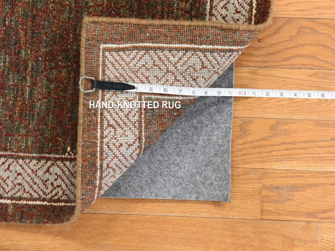 2'0" x 3'2" New Hand Knotted Brown Wool Rectangle Oriental Rug - MOA10278645