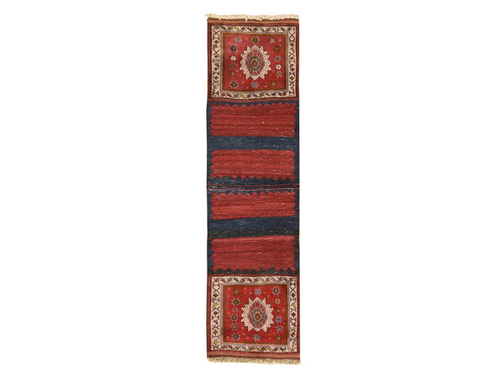 1'9" x 6'6" New Hand Knotted Red Wool Runner Oriental Rug - MOA10278648