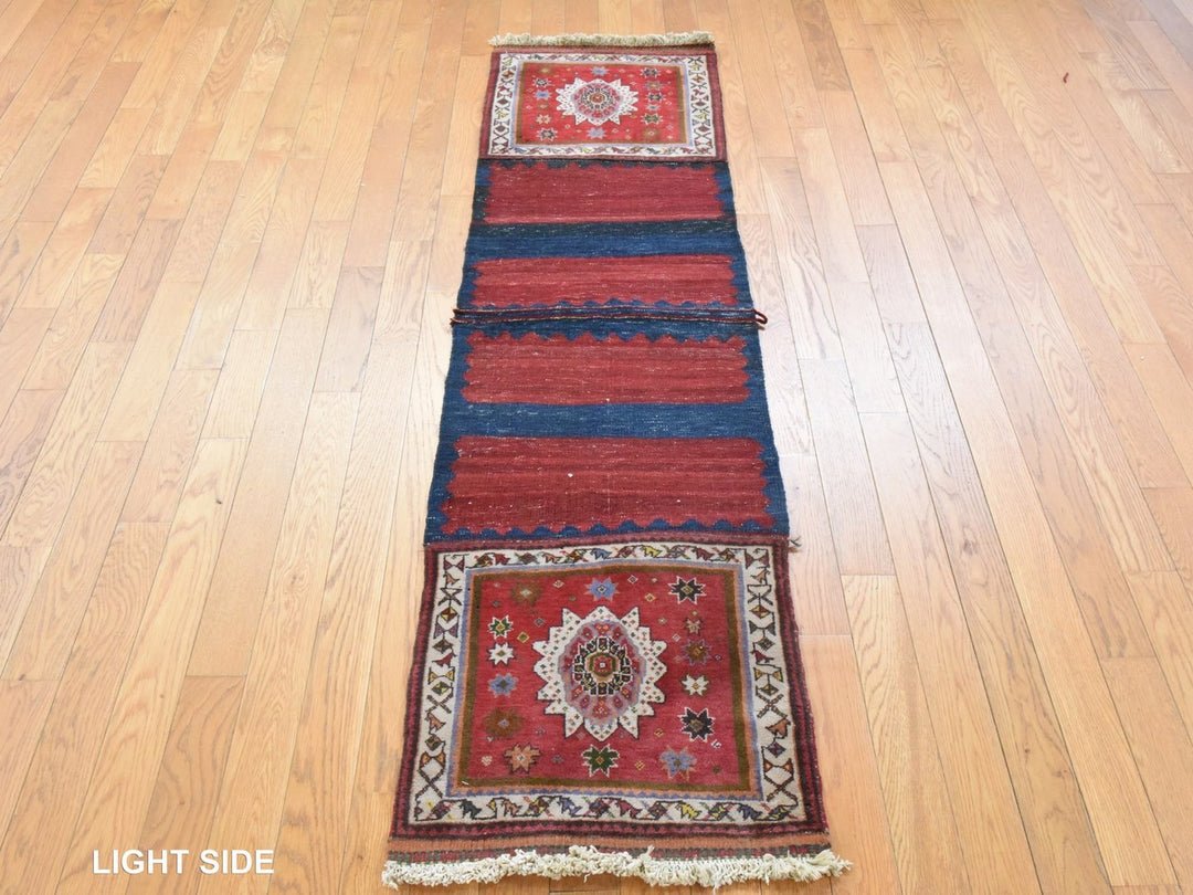 1'9" x 6'6" New Hand Knotted Red Wool Runner Oriental Rug - MOA10278648