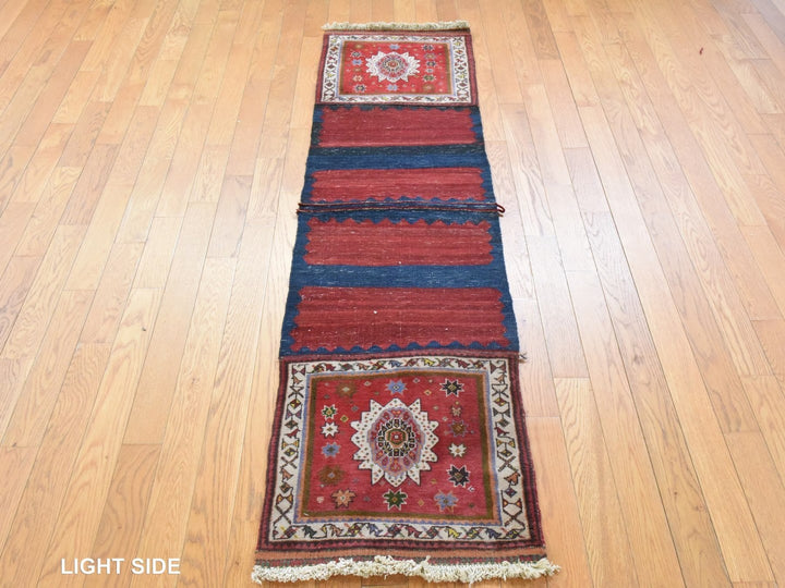 1'9" x 6'6" New Hand Knotted Red Wool Runner Oriental Rug - MOA10278648