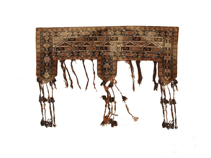 2'3" x 6'6" Vintage Hand Knotted Brown Wool Runner Oriental Rug - MOA10278649