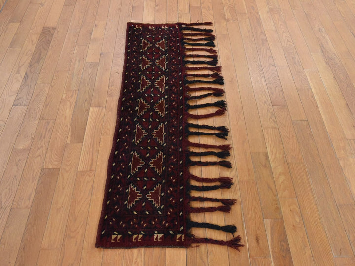 1'3" x 5'0" New Hand Knotted Brown Wool Runner Oriental Rug - MOA10278654
