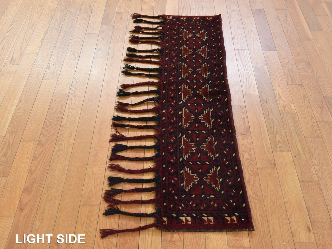 1'3" x 5'0" New Hand Knotted Brown Wool Runner Oriental Rug - MOA10278654