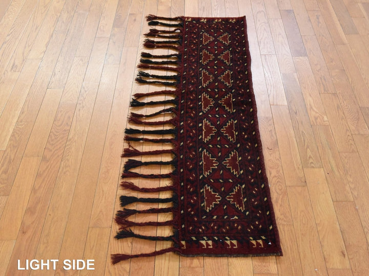 1'3" x 5'0" New Hand Knotted Brown Wool Runner Oriental Rug - MOA10278654