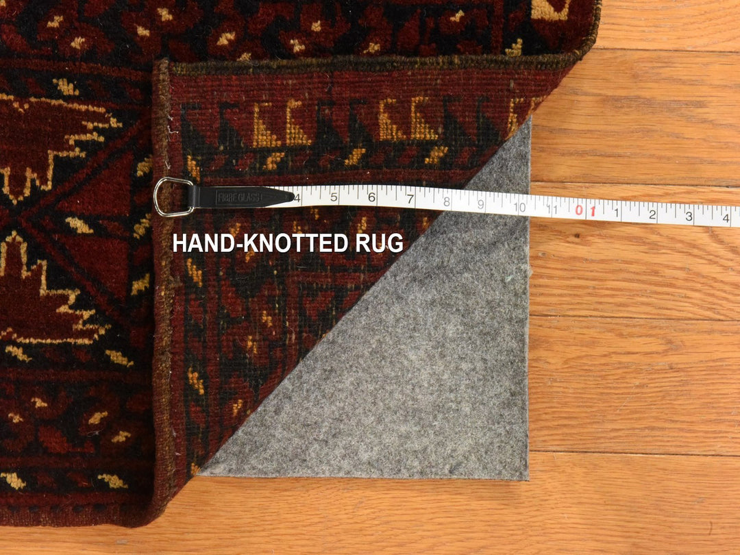 1'3" x 5'0" New Hand Knotted Brown Wool Runner Oriental Rug - MOA10278654