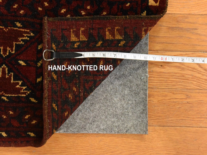 1'3" x 5'0" New Hand Knotted Brown Wool Runner Oriental Rug - MOA10278654