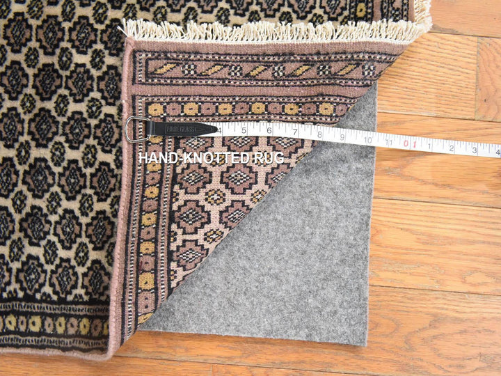 1'6" x 2'2" New Hand Knotted Ivory Wool Rectangle Oriental Rug - MOA10278657