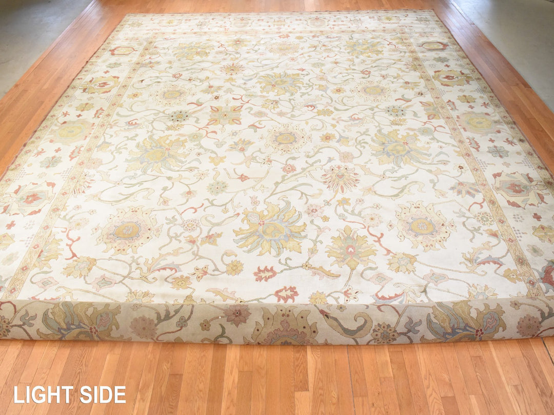 16'7" x 27'0" New Hand Knotted Ivory Wool Rectangle Oriental Rug - MOA10278658
