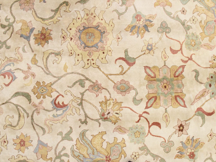 16'7" x 27'0" New Hand Knotted Ivory Wool Rectangle Oriental Rug - MOA10278658