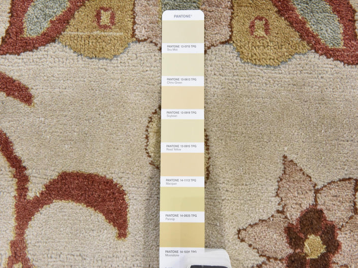 16'7" x 27'0" New Hand Knotted Ivory Wool Rectangle Oriental Rug - MOA10278658