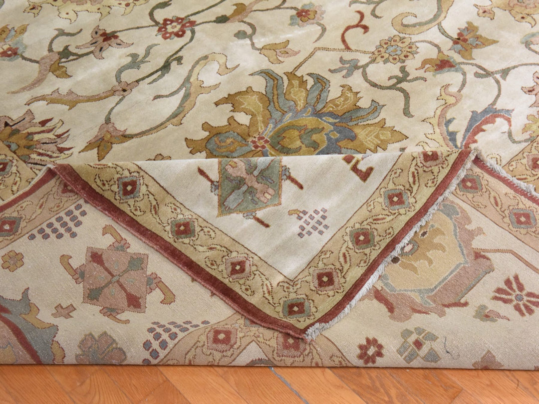 16'7" x 27'0" New Hand Knotted Ivory Wool Rectangle Oriental Rug - MOA10278658