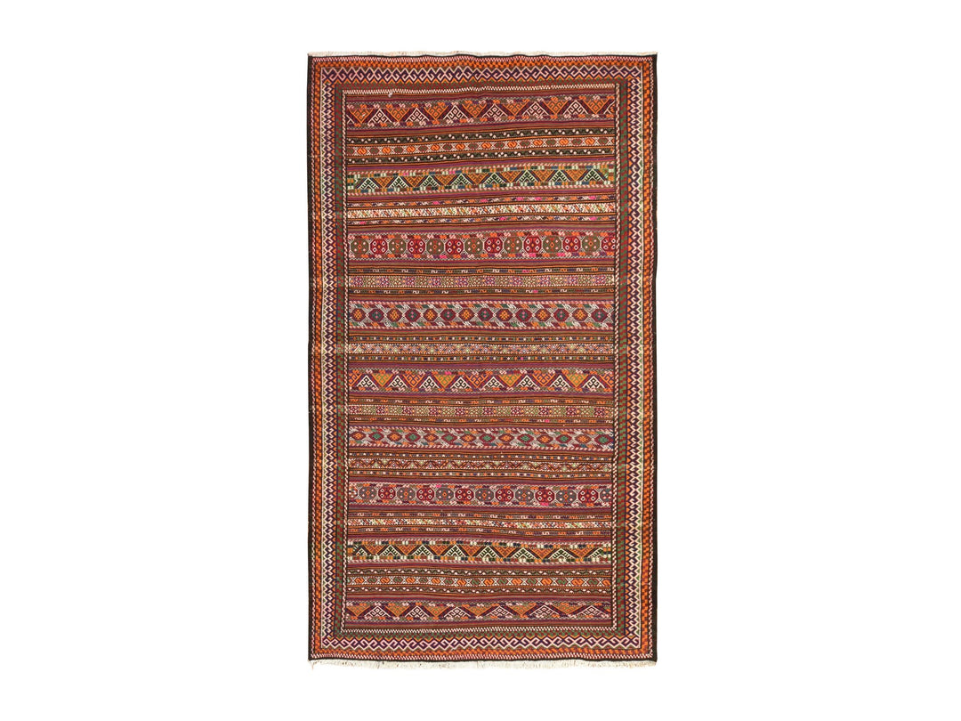 6'1" x 10'5" New Hand Knotted Red Wool Rectangle Oriental Rug - MOA10278661