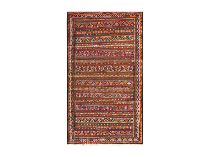 6'1" x 10'5" New Hand Knotted Red Wool Rectangle Oriental Rug - MOA10278661