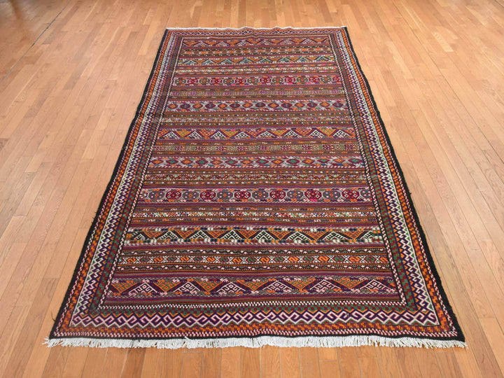 6'1" x 10'5" New Hand Knotted Red Wool Rectangle Oriental Rug - MOA10278661