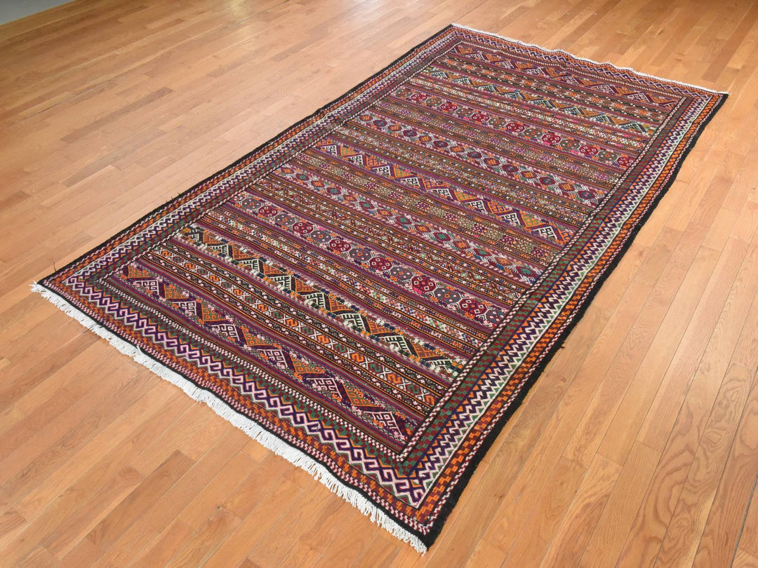 6'1" x 10'5" New Hand Knotted Red Wool Rectangle Oriental Rug - MOA10278661